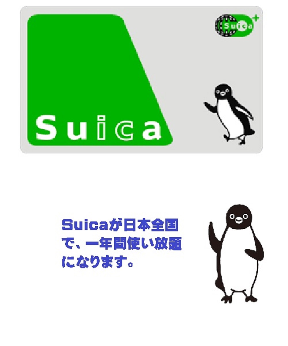 交通系ICカード　suica 1年間使い放題